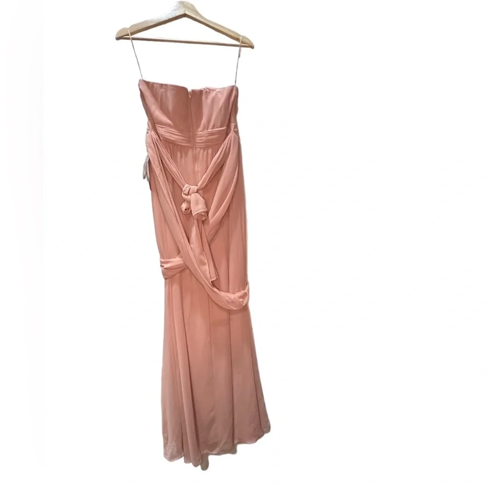 Birdy Grey GRACE CONVERTIBLE DRESS CHIFFON DUSTY ROSE XS NEW NWT BRIDESMAID SLIT - Picture 5 of 6